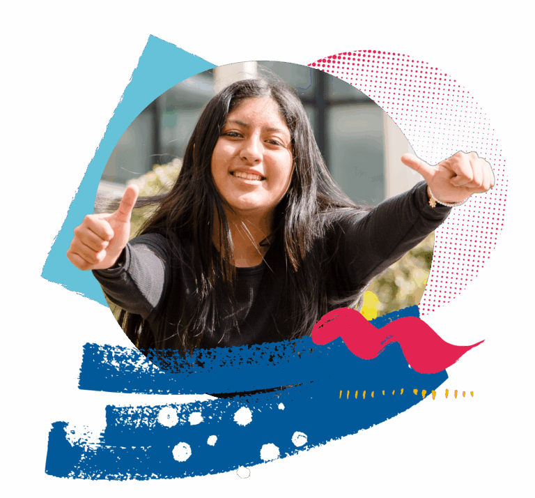 student photo in shapes